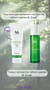 Набір засобів з чайним деревом (тонер+пінка для вмивання) Dr.Ceuracle Tea Tree Purifine Duo Set, 2 в 1 i6i-b29 фото