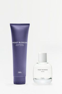 Набір - Парфумована вода VIOLET BLOSSOM INTENSE CHRISTMAS 90 МЛ + GLITTER Крем 150 МЛ  7bi-1a8 фото