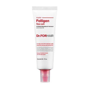Пілінг для шкіри голови з частинками солі з мертвого моря Dr.Forhair sea salt scaler, 50мл 4b4-986 фото