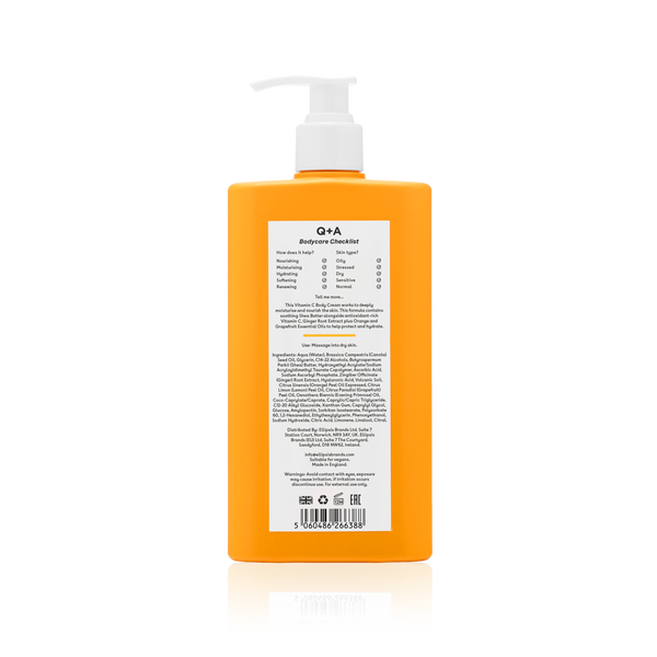 Крем для тіла з вітаміном С Q+A Vitamin C Body Cream 250 мл 4i0-364 фото