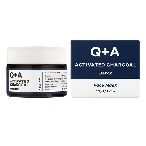 Маска для обличчя "детокс" з активованим вугіллям Q+A Activated Charcoal Face Mask 50g 4bb-534 фото
