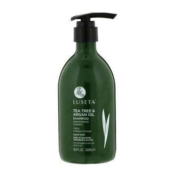 Шампунь для жирного волосся зволожуючий Luseta Beauty Tea Tree & Argan Oil 500 мл 8ab-9b2 фото