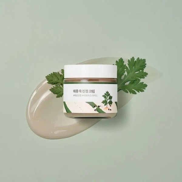 Заспокійливий крем з морським полином ROUND LAB mugwort calming cream, 80мл ba9-0b3 фото