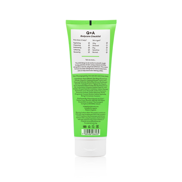 Скраб для тіла з AHA-кислотами Q+A AHA Exfoliator Body Scrub 250ml b3a-980 фото