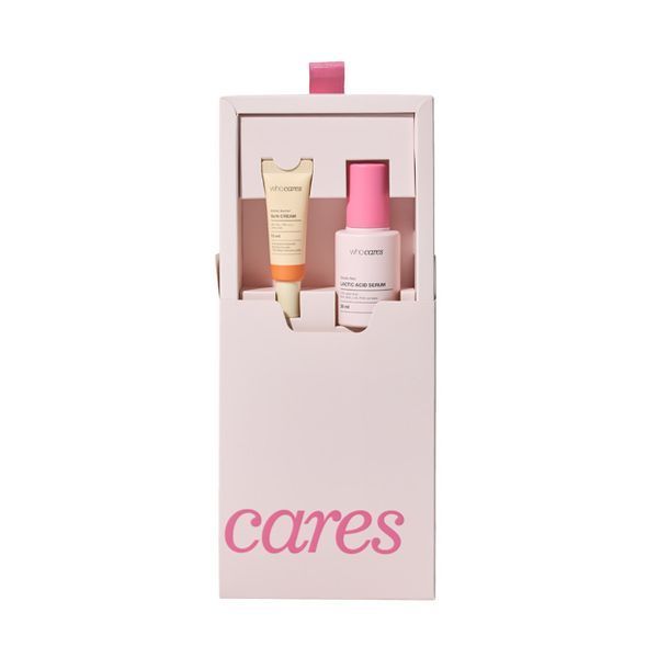 Набір засобів для обличчя whocares Gentle Peel Lactic Acid Serum x Bifida Barrier Sun Cream cb6-888 фото